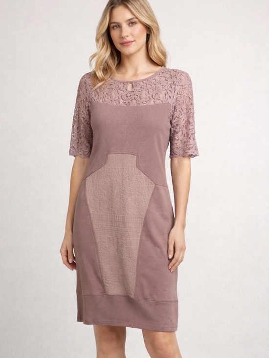 Sundance Dresses & Skirts - Sundance Manette Dress Medium Gray Lace 3/4 Sleeve (altered)from long sleeve